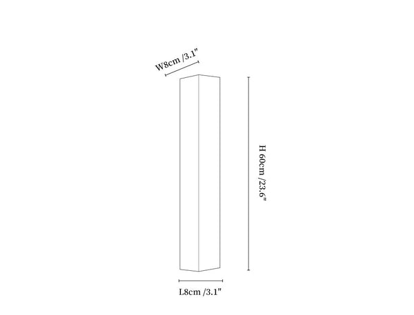 Lucent Pillar Alabaster Wall Light
