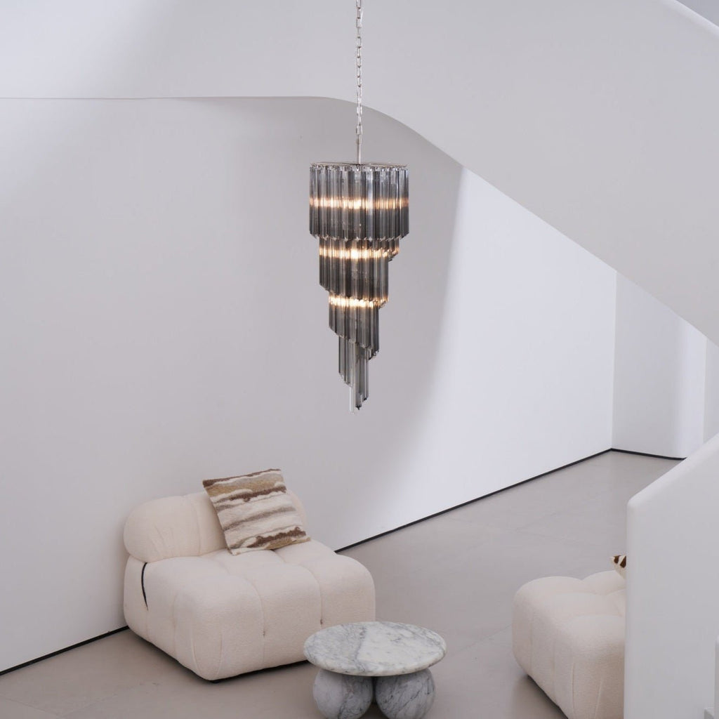 Lucente Noir Spiral Chandelier