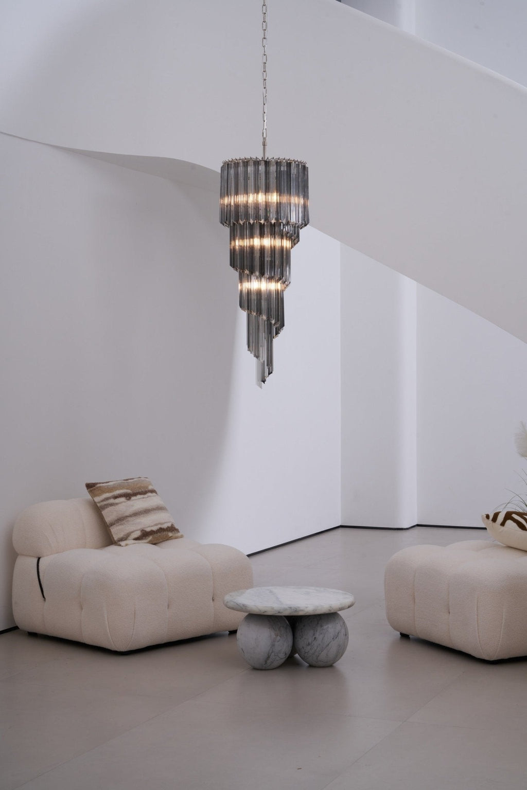Lucente Noir Spiral Chandelier
