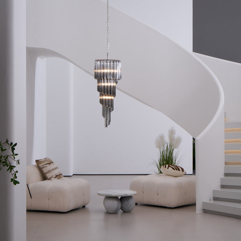 Lucente Noir Spiral Chandelier