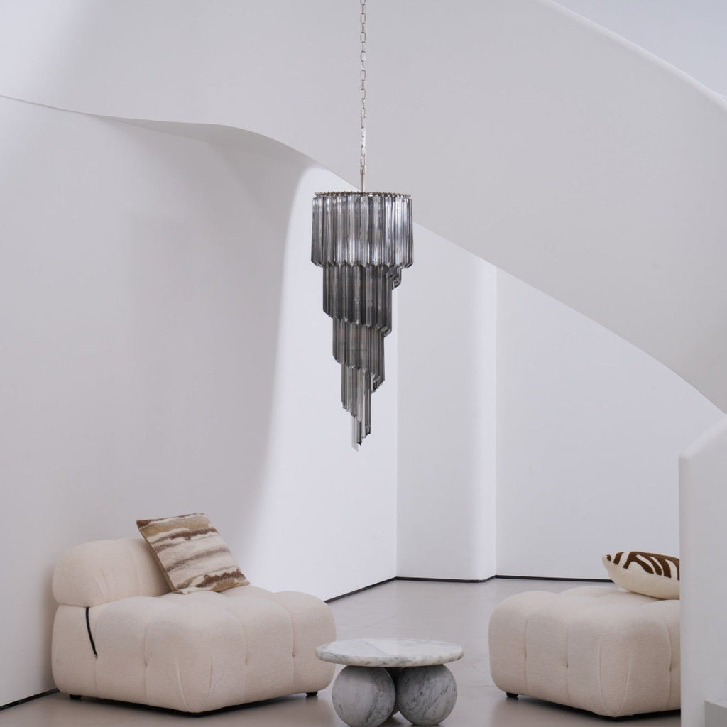 Lucente Noir Spiral Chandelier