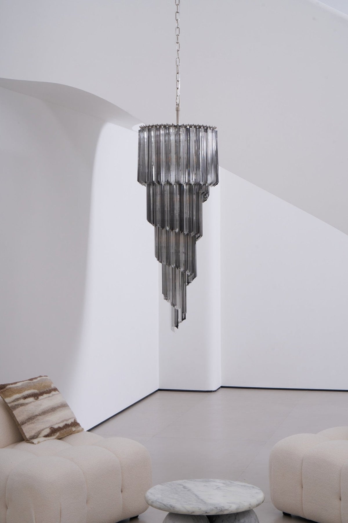 Lucente Noir Spiral Chandelier