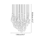 Lucerna LED Glass Flame Chandelier