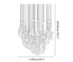 Lucerna LED Glass Flame Chandelier