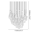 Lucerna LED Glass Flame Chandelier
