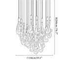 Lucerna LED Glass Flame Chandelier