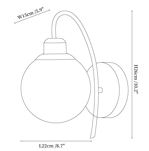 Lucienne Curved Wall Sconce