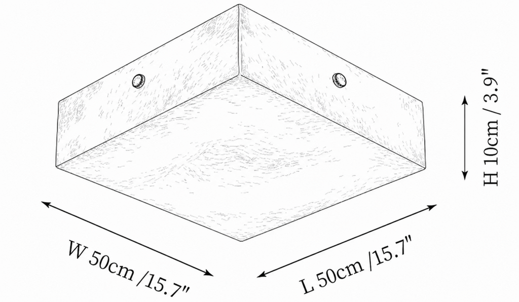 Luma Alabaster Square Ceiling Lamp