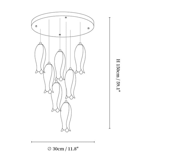 Luma Flora Stairs Chandelier