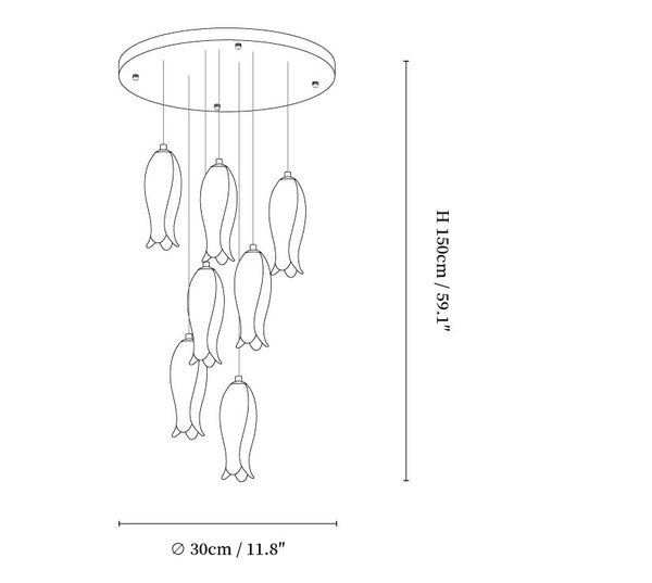 Luma Flora Stairs Chandelier