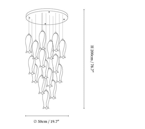 Luma Flora Stairs Chandelier