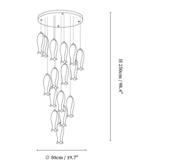Luma Flora Stairs Chandelier