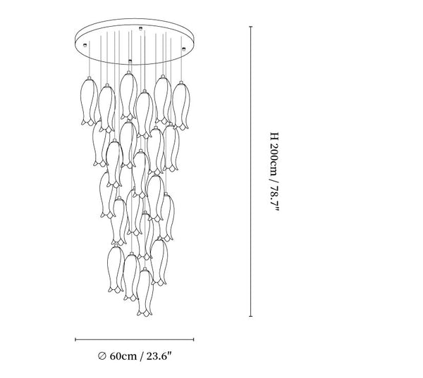 Luma Flora Stairs Chandelier