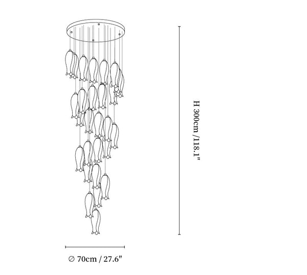 Luma Flora Stairs Chandelier