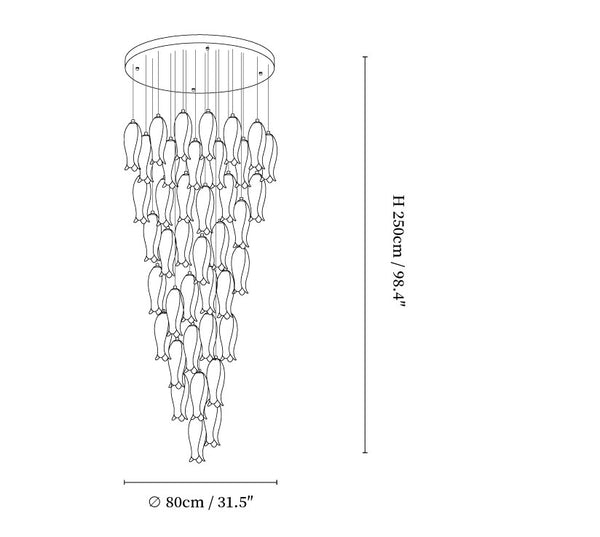 Luma Flora Stairs Chandelier