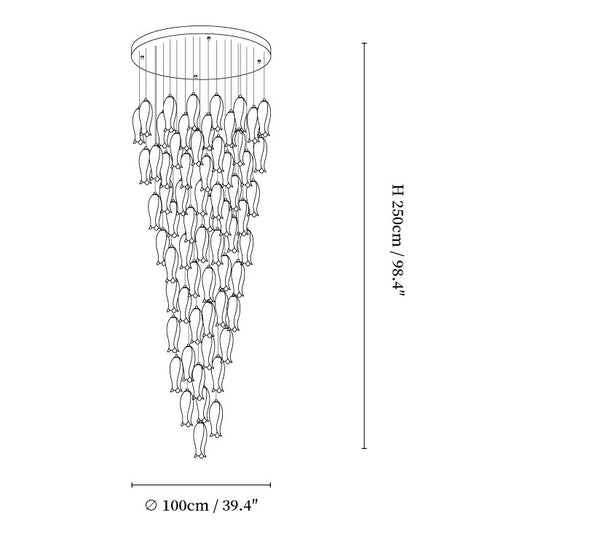 Luma Flora Stairs Chandelier