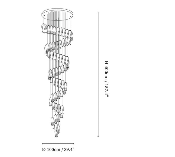 Luma Flora Stairs Chandelier