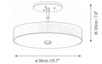 Luma Linen Drum Ceiling Light