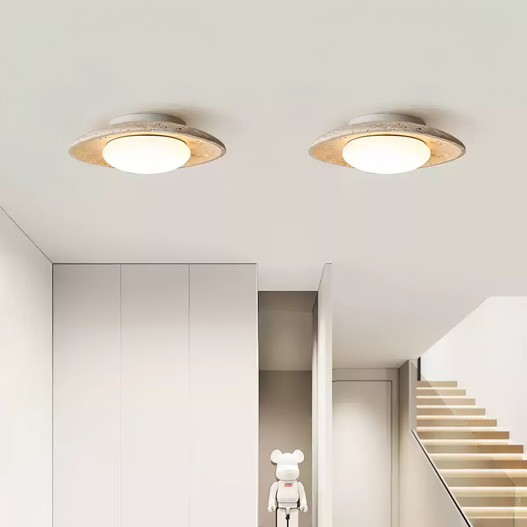 Luma Travertine Ceiling Light