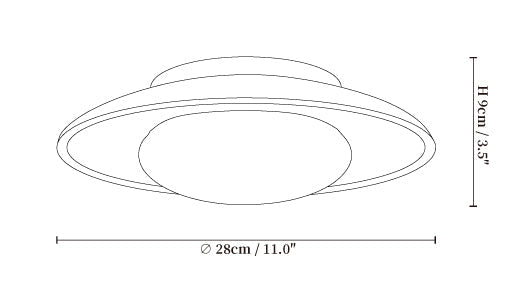 Luma Travertine Ceiling Light