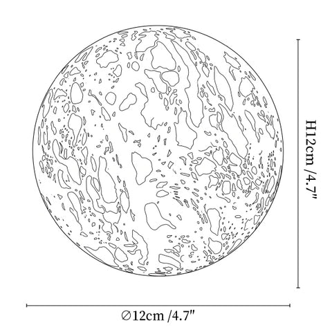 Luma Vein Stone Sphere Wall Light