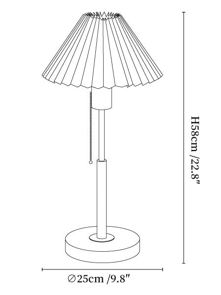 Lumi Pleated Table Lamp