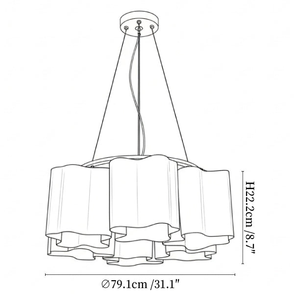 Luminara Glass Chandelier