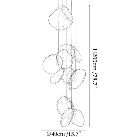 Luminous Glass Petals Pendant Lamp