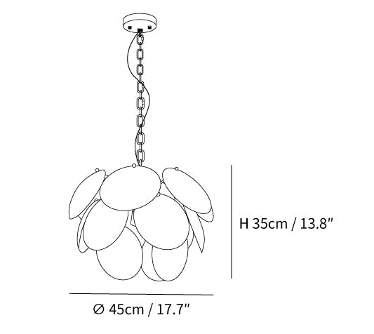 Luminous Petal Glass Chandelier
