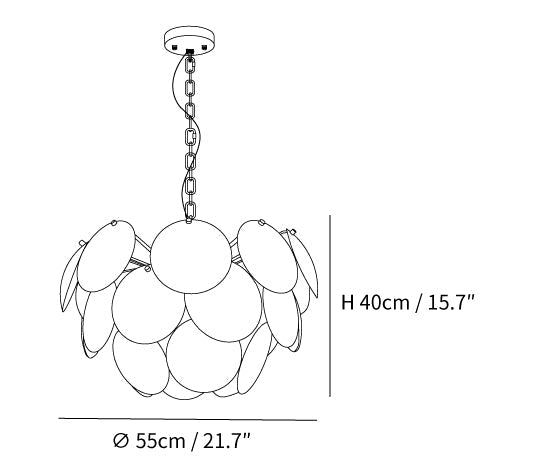 Luminous Petal Glass Chandelier