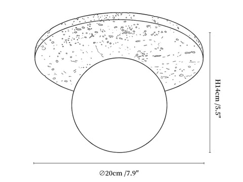 Luna Eruption Ceiling Lamp