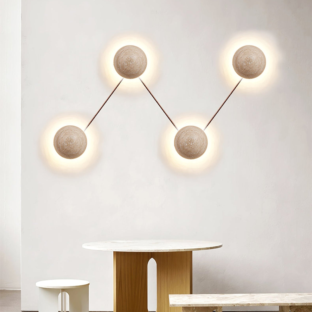 Luna Travertine Wall Light