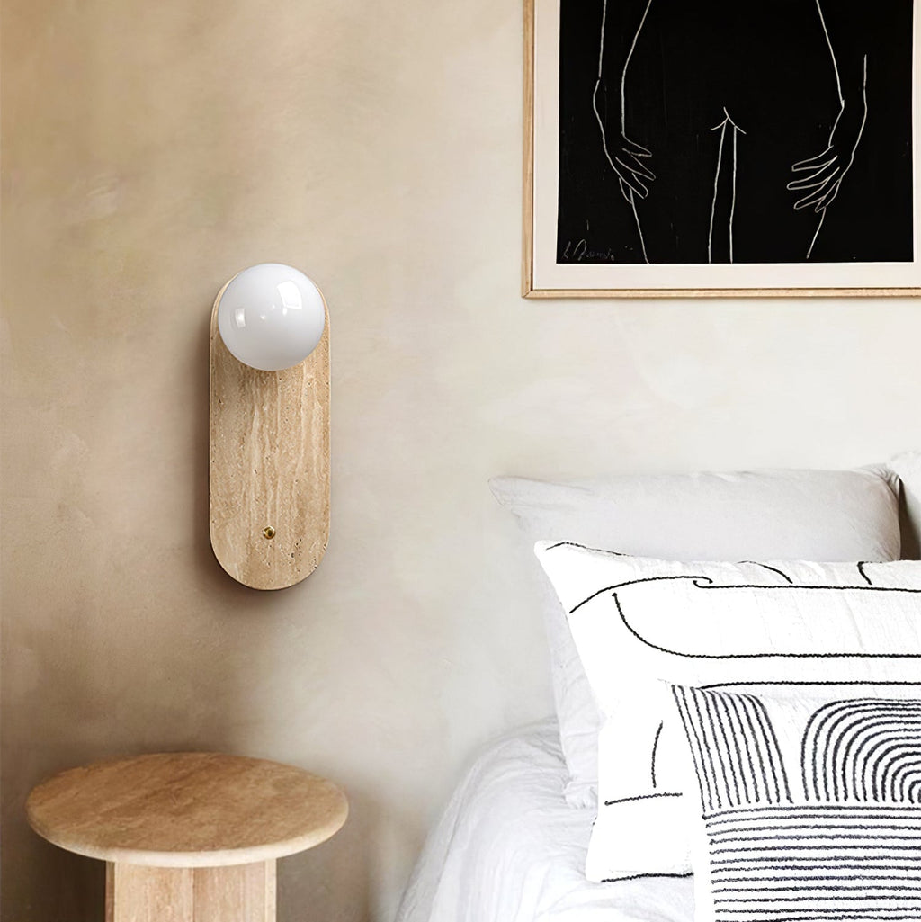 Luna Travertine Wall Sconce