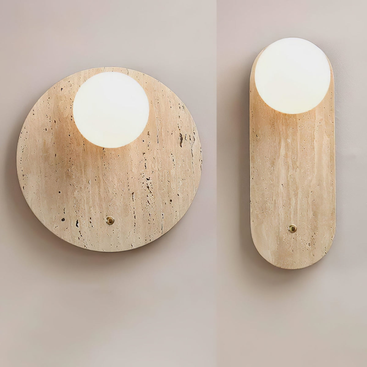 Luna Travertine Wall Sconce