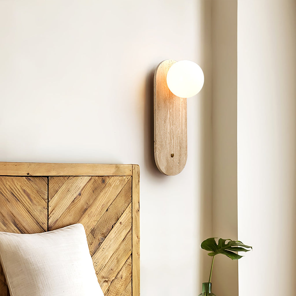Luna Travertine Wall Sconce