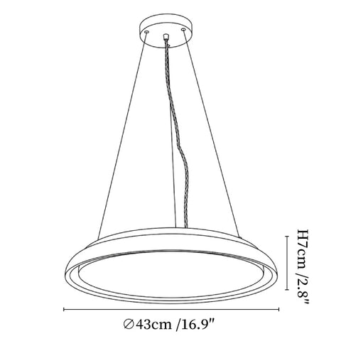 Lunar Disc Travertine Pendant Lamp