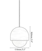 Lunar Dome Alabaster Pendant Light