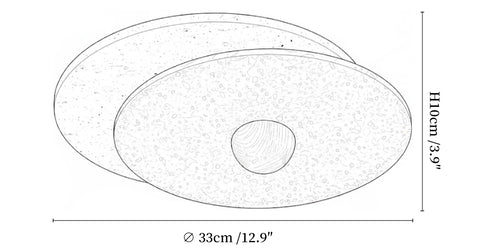 Lunar Ripple Ceiling Light