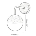 Lunar Stone Orb Sconce