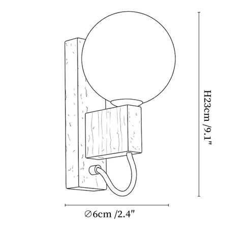 Lunar Travertine Sconce