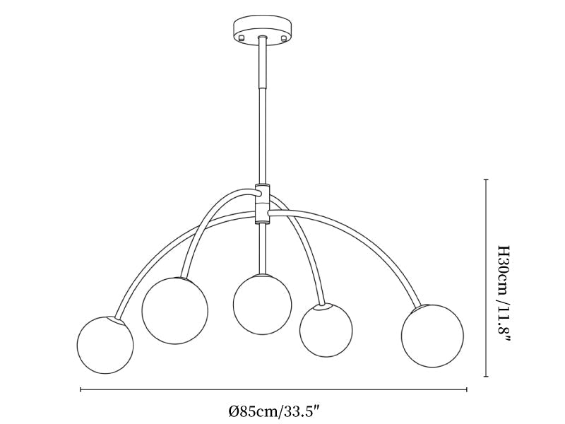 Lunara Alabaster Arc Chandelier