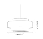 Lunara Layered Linen Pendant Light