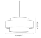 Lunara Layered Linen Pendant Light
