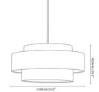 Lunara Layered Linen Pendant Light