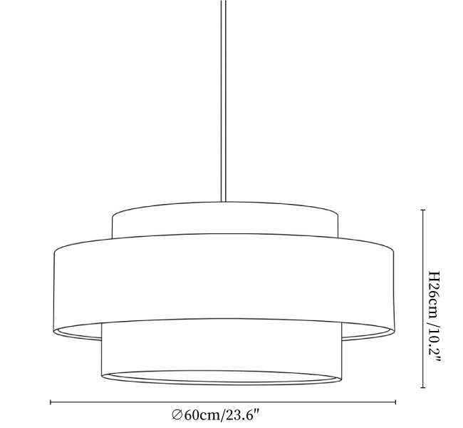 Lunara Layered Linen Pendant Light
