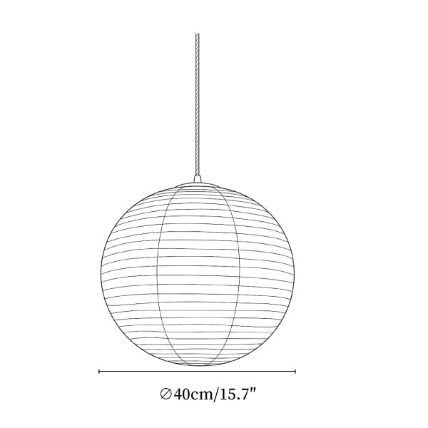 Lunara Mulberry Silk Globe Pendant Light