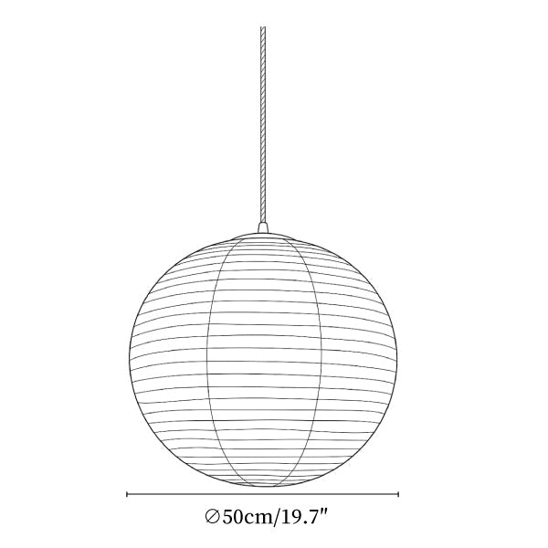 Lunara Mulberry Silk Globe Pendant Light