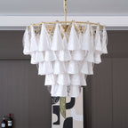 Lunara White Murano Chandelier