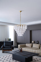 Lunara White Murano Chandelier