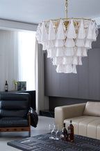Lunara White Murano Chandelier